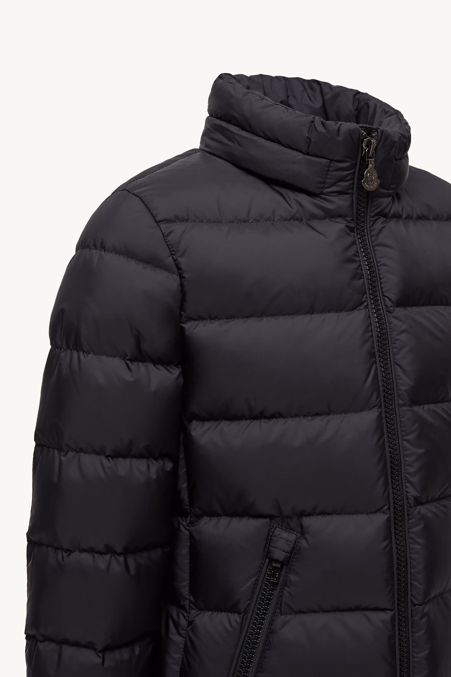 Doudoune à capuche bordée de shearling Abelle Fille Noir Moncler 5
